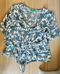 Blue&White Botanical Top  мє∂ιυм
