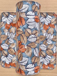 Leaves on grey Paperless Towels || Unpaper Towels || Eco Sustainable Zero Waste Kitchen 12x12 Sheets