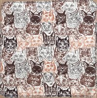 Cat Faces Paperless Towels || Unpaper Towels || Eco Kitchen Gift  12x12 Sheets