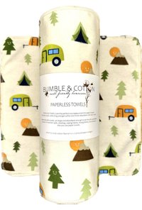 Summer Camping Mix Paperless Towels || Unpaper Towels || Eco-Friendly Summer Camping Gift || 12x12 Sheets
