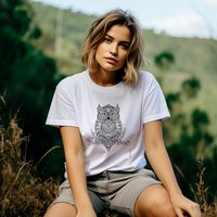 Mandala Owl Tee Shirt || Mandala Owl T-Shirt || Gender Neutral Gift Nature Tee || Owl Lover