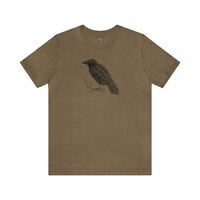 Raven Tee Shirt || Raven T-Shirt || Raven Crow Tree Eco T-shirt || Wildlife Tee Gender Neutral Gift