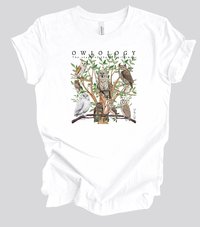 OWLOLOGY Tee Shirt || Owl T-Shirt || Wildlife Bird Eco T-shirt || Raptors Owls Strigiformes Gender Neutral Gift