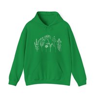 Flower Line Hoodie || Wildflower Hoodie || Wildflower Hooded Sweatshirt