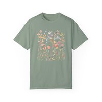 Wildflower Menagerie T-shirt || Boho Vintage Wildflower Tee || Gender Neutral Gift