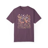 Wildflower Menagerie T-shirt || Boho Vintage Wildflower Tee || Gender Neutral Gift