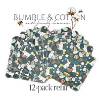 Folkart Rabbit Floral Paperless Towels  || Eco-Friendly Gift || Unpaper Towels 12x12 Sheets