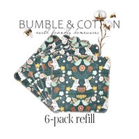 Folkart Rabbit Floral Paperless Towels  || Eco-Friendly Gift || Unpaper Towels 12x12 Sheets