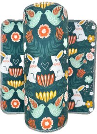 Folkart Rabbit Floral Paperless Towels  || Eco-Friendly Gift || Unpaper Towels 12x12 Sheets