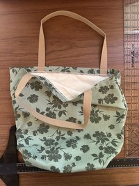 Handmade Botanical Cotton Tote Bag | Nature-Inspired Farmers Market Shopping Bag