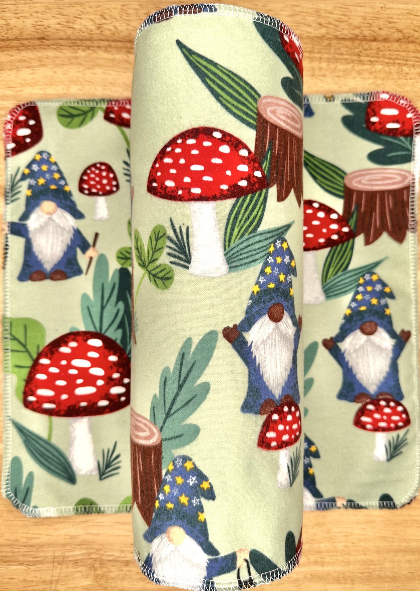 Gnomes & Mushrooms Paperless Towels || Unpaper Towels