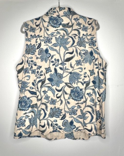 Linen&Botanical Sleeveless Jacket  χℓαяgє 