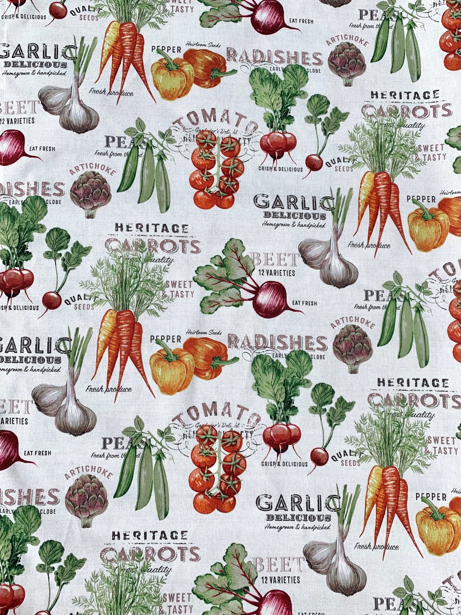 Garden Vegetables Chef Towel || Nature Inspired Kitchen Towel