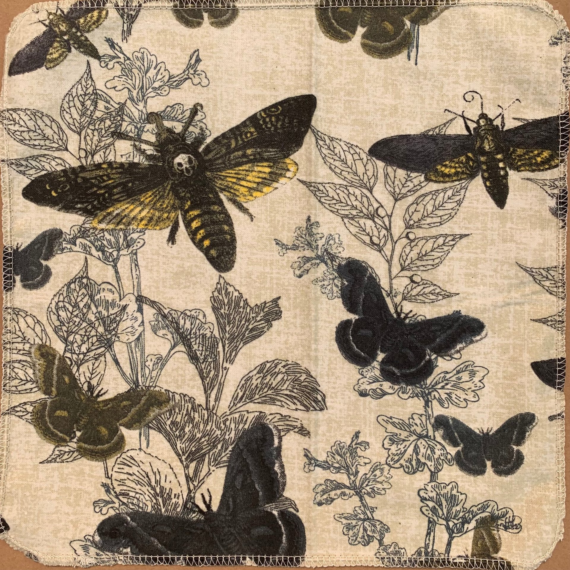 Winter Moths Paperless Towels || Unpaper Towels || Eco Sustainable Kitchen 12x12 Sheets