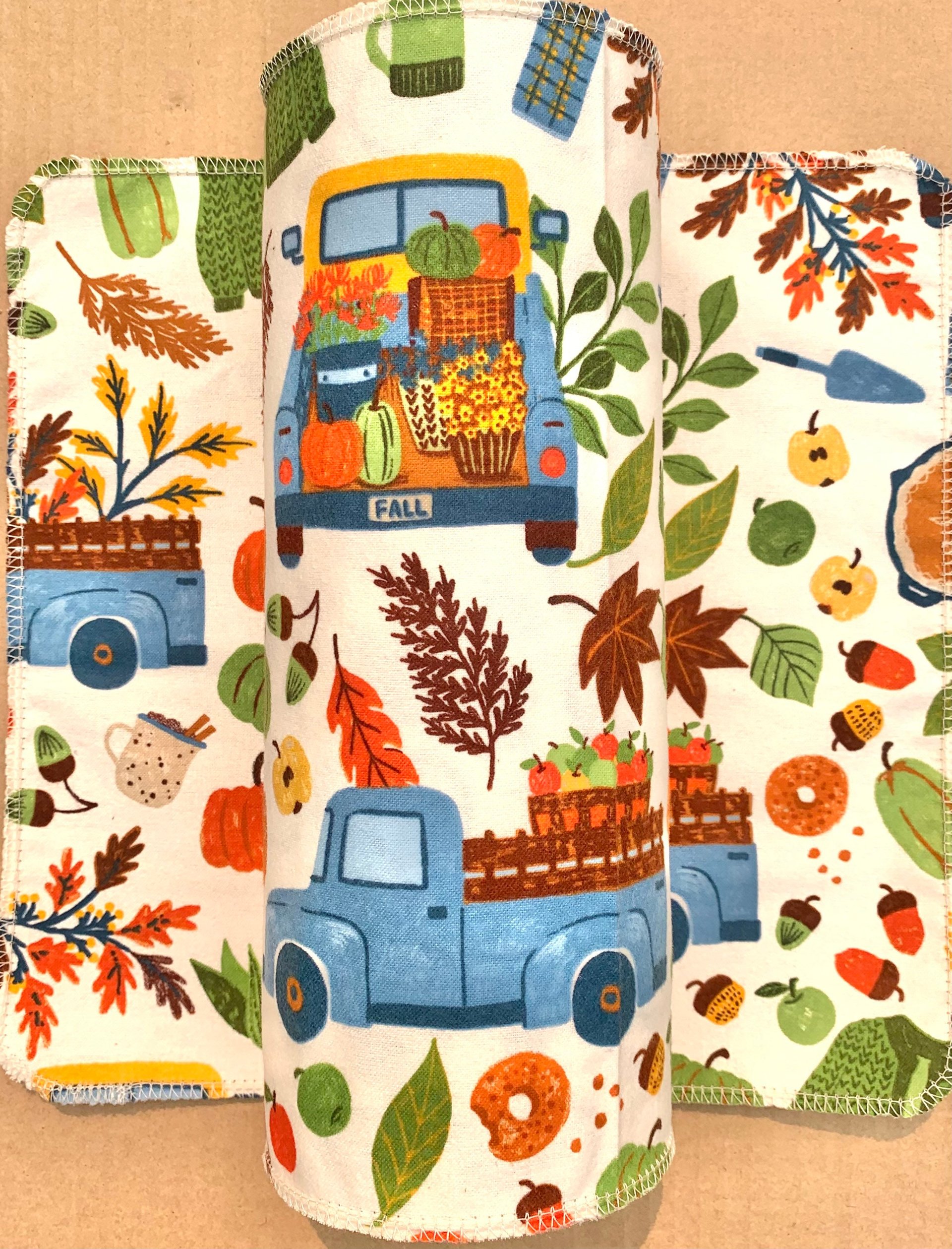 Farm Trucks Paperless Towels || Unpaper Towels || Eco Sustainable Kitchen 12x12 Sheets