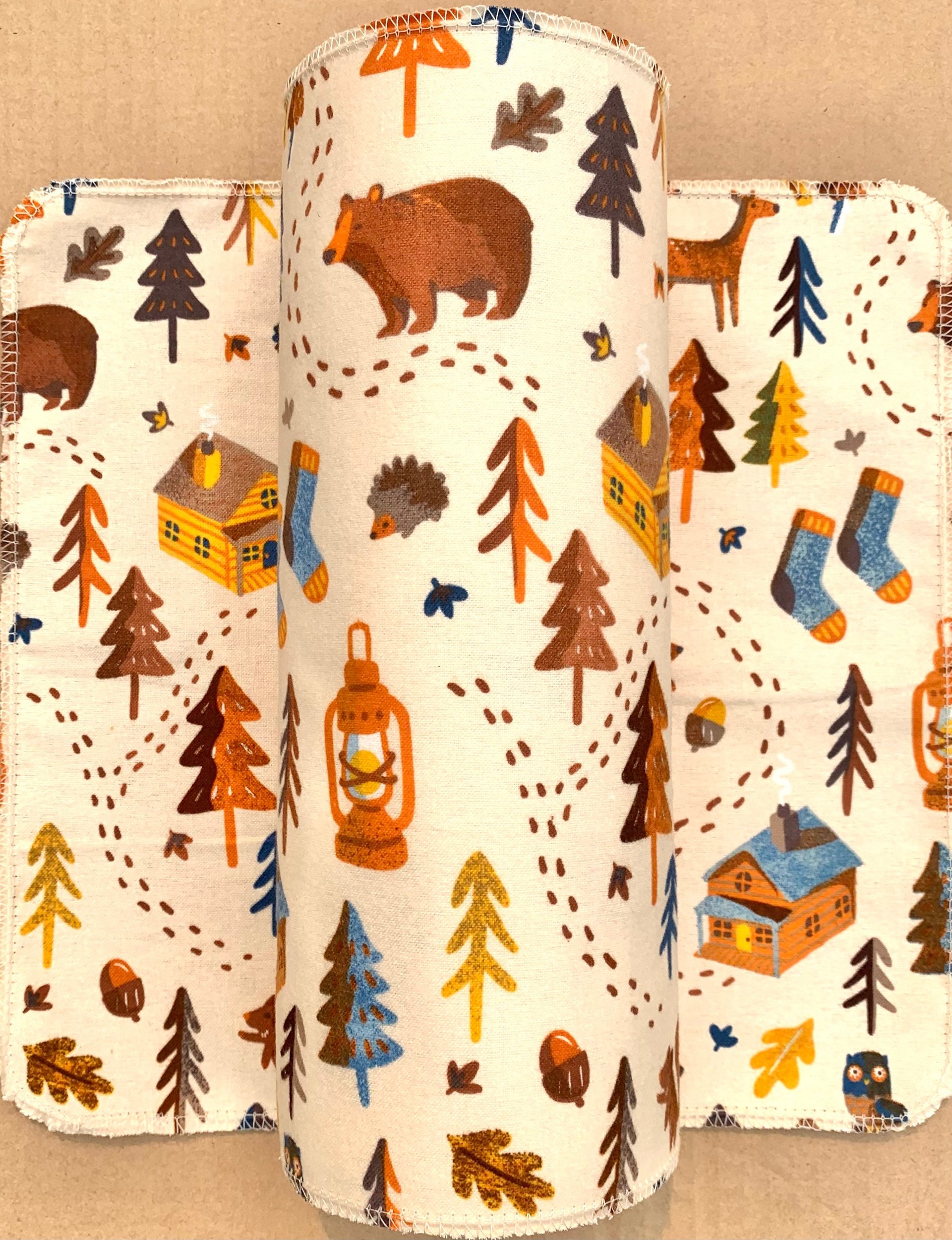 Cabin in the Woods Paperless Towels || Unpaper Towels || Eco Sustainable Zero Waste Kitchen 12x12 Sheets