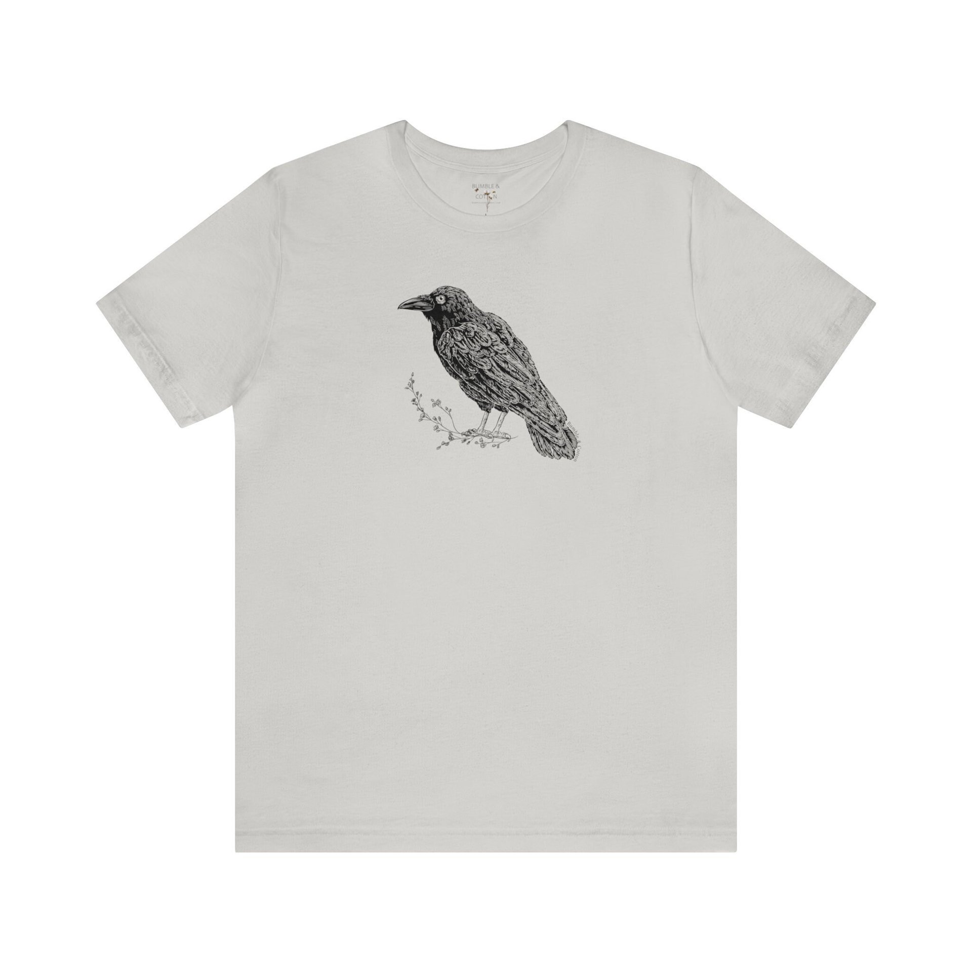 Raven Tee Shirt || Raven T-Shirt || Raven Crow Tree Eco T-shirt || Wildlife Tee Gender Neutral Gift
