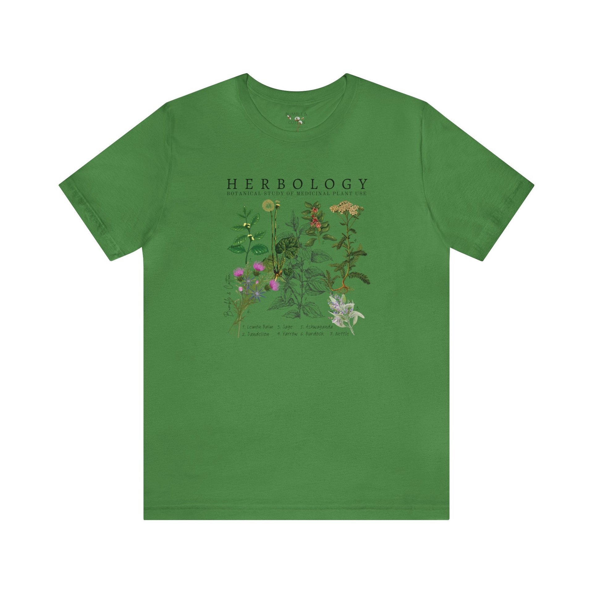 HERBOLOGY Tee Shirt || Herb Tee shirt || Botany T-Shirt || Herbal Gender Neutral Gift Eco T-Shirt