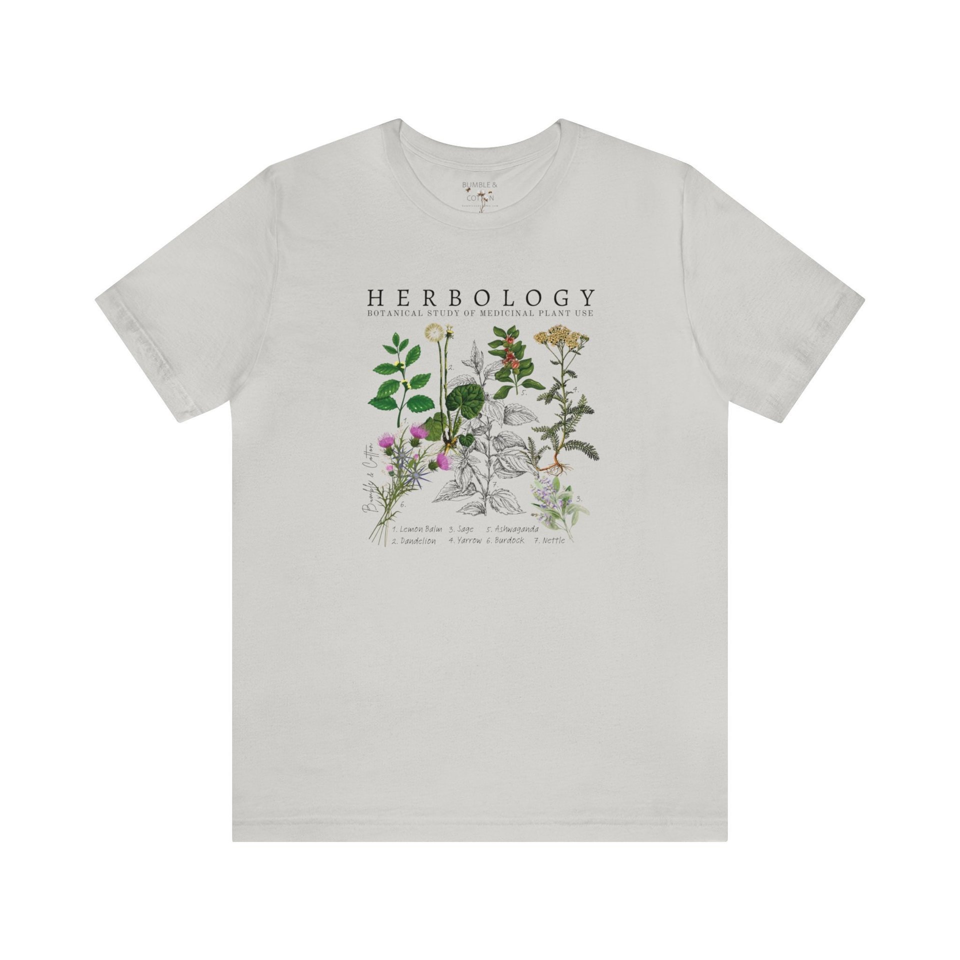 HERBOLOGY Tee Shirt || Herb Tee shirt || Botany T-Shirt || Herbal Gender Neutral Gift Eco T-Shirt