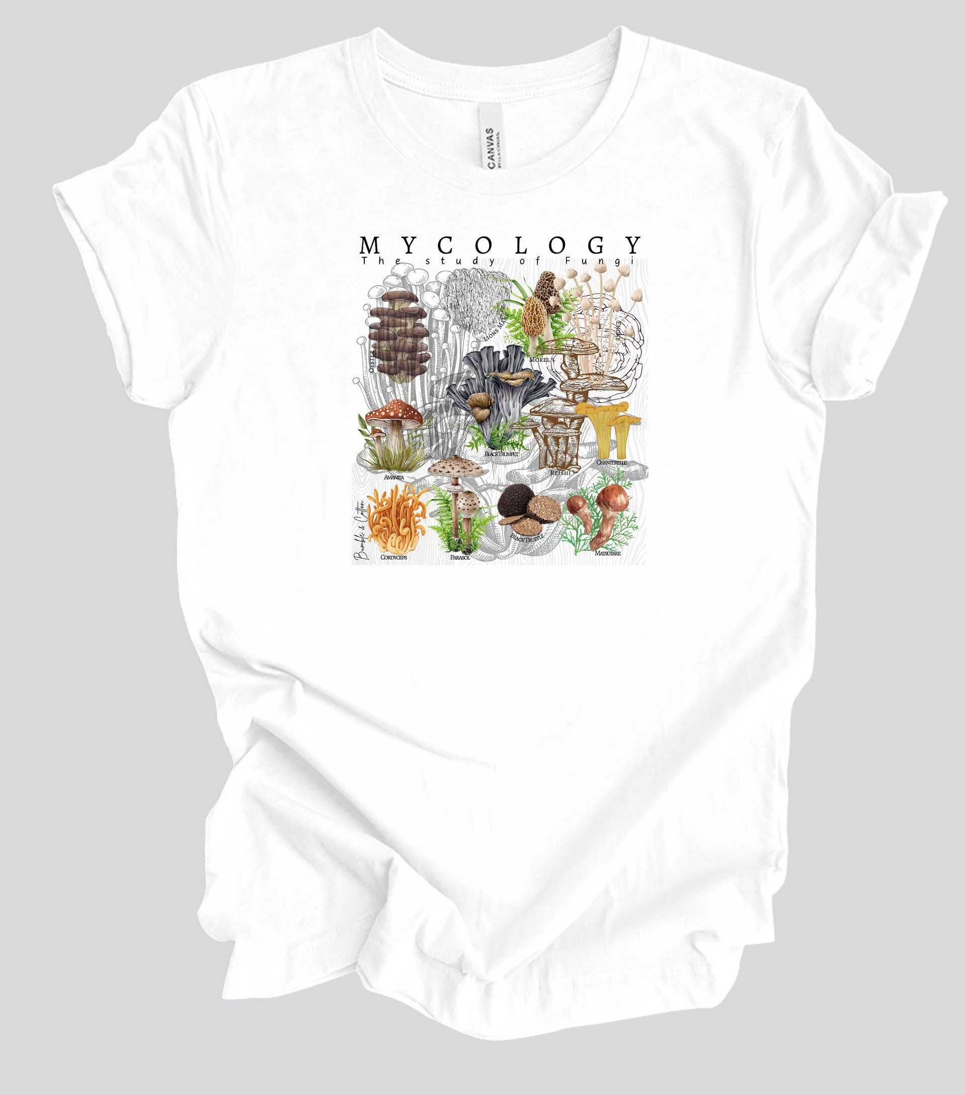 MYCOLOGY Tee Shirt || Fungi T-Shirt || Mushroom Lover T-shirt || Nature Eco Gender Neutral Gift