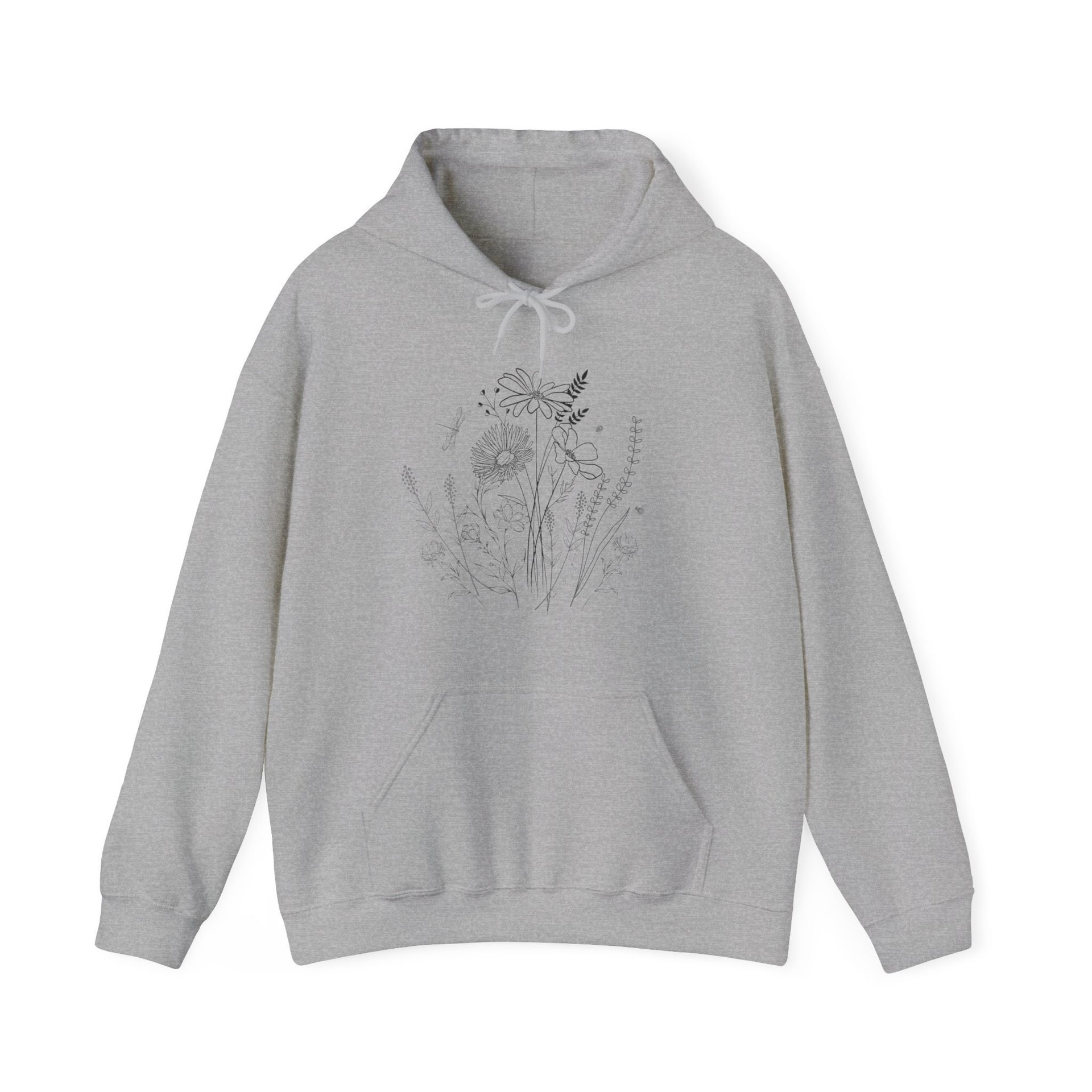Wildflowers Hoodie || Wildflower Hoodie || Flower Garden Hoodie Gender Neutral Gift