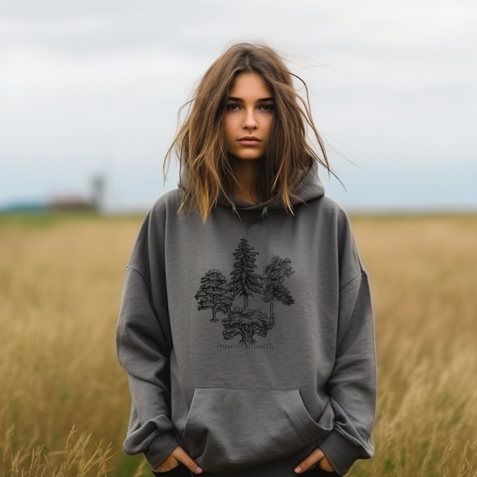 Preserve Old Growth Trees Gender Neutral Gift Hoodie || Tree Hoodie || Old Growth Forests