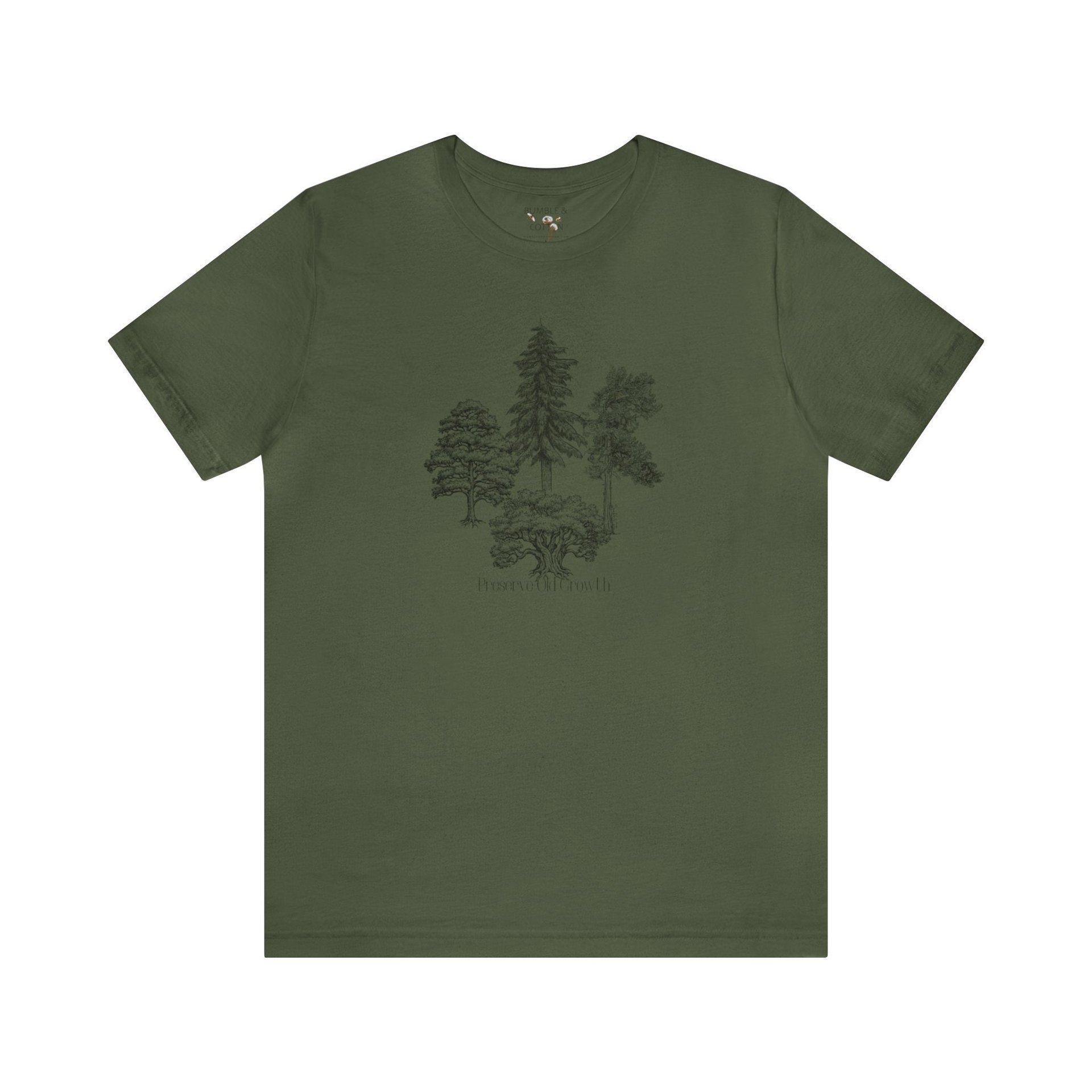 Preserve Old Growth Trees Tee || Eco Tee Shirt || Tree Lover T-shirt || Gender Neutral Gift