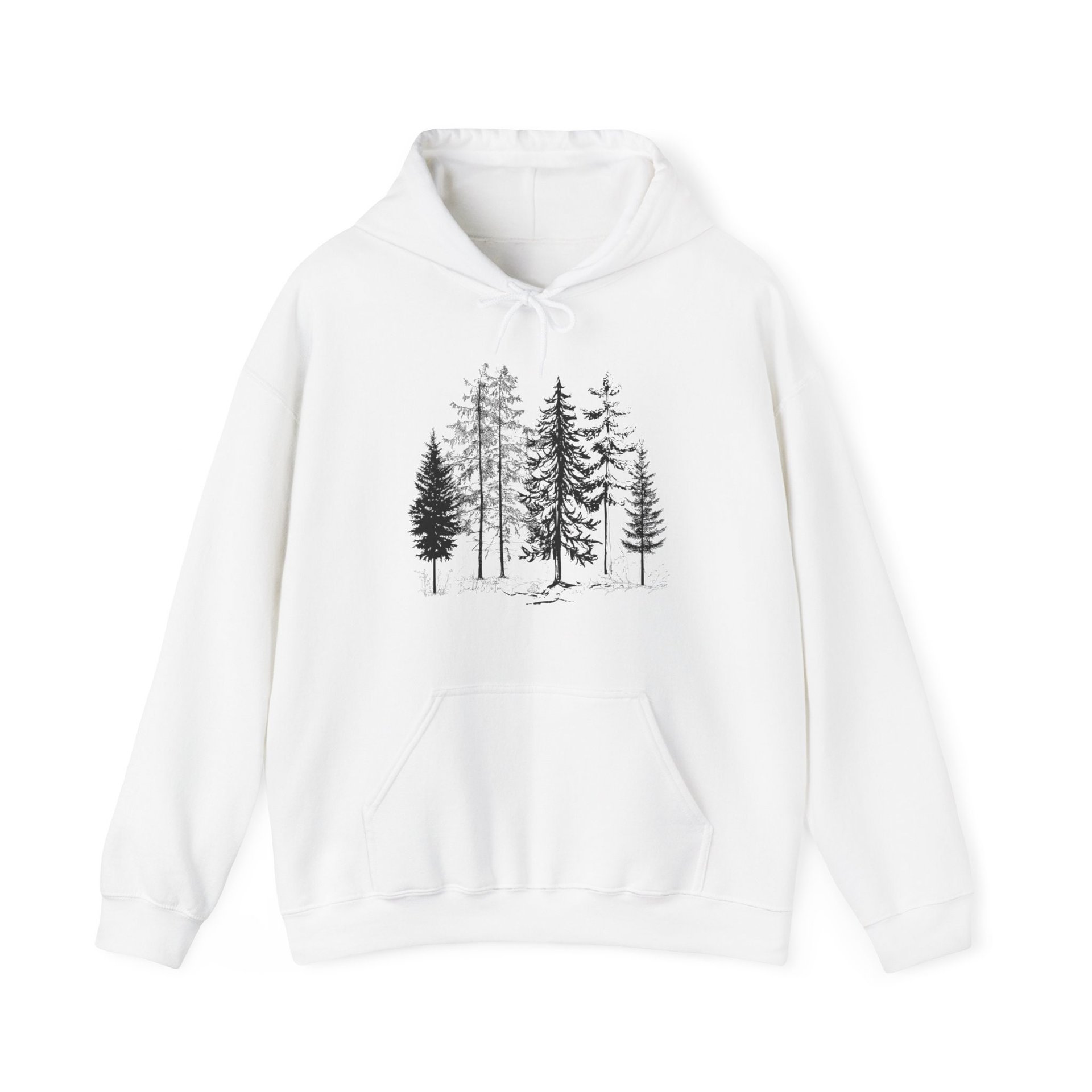 Forest Unisex Hoodie || Forest Trees Hoodie || Tree Forest Hooded Sweatshirt Gender Neutral Gift
