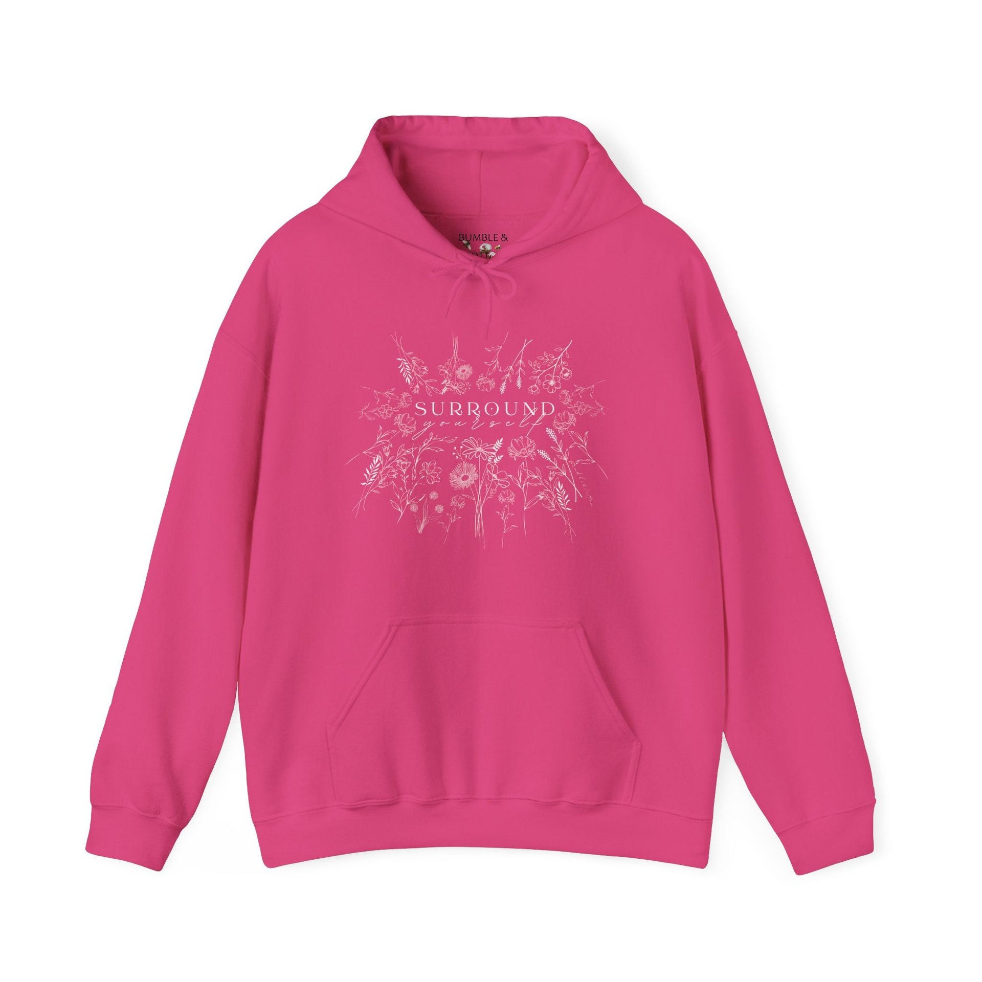 Surround Yourself || Wildflower Hoodie || Flower Hoodie || Gender Neutral Gift Hooded Sweatshirt