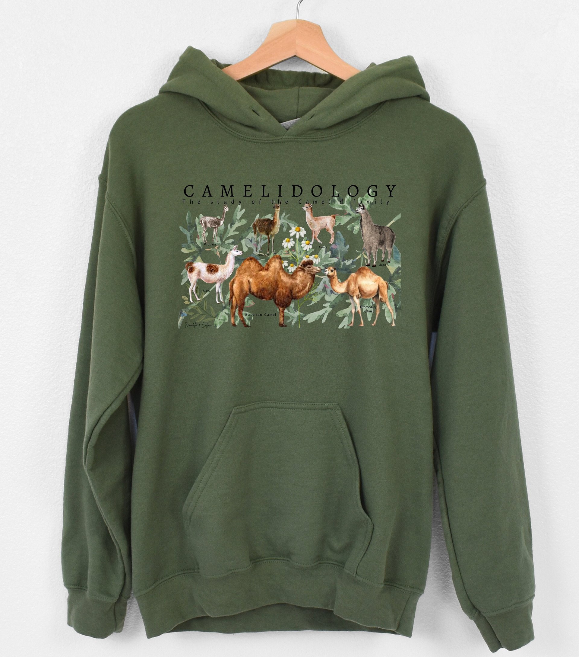 CAMELIDOLOGY Hoodie || CAMELID Hoodie || Llama Alpaca Camel Hooded Sweatshirt Gender Neutral Gift