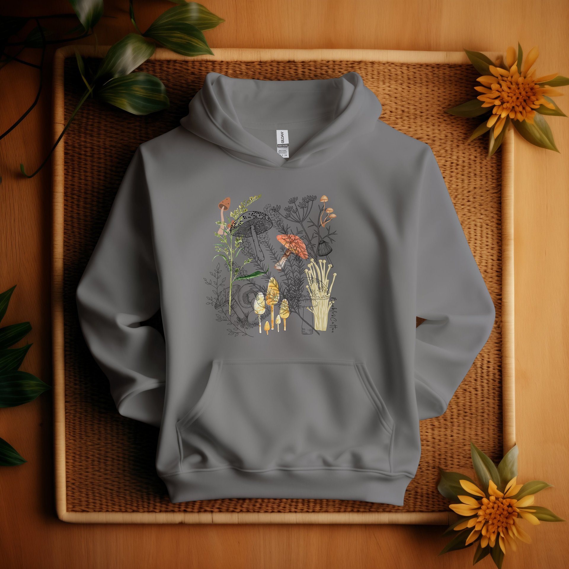 Mushroom Hoodie || Fungi Hoodie || Mycology Hooded Sweatshirt Gender Neutral Gift