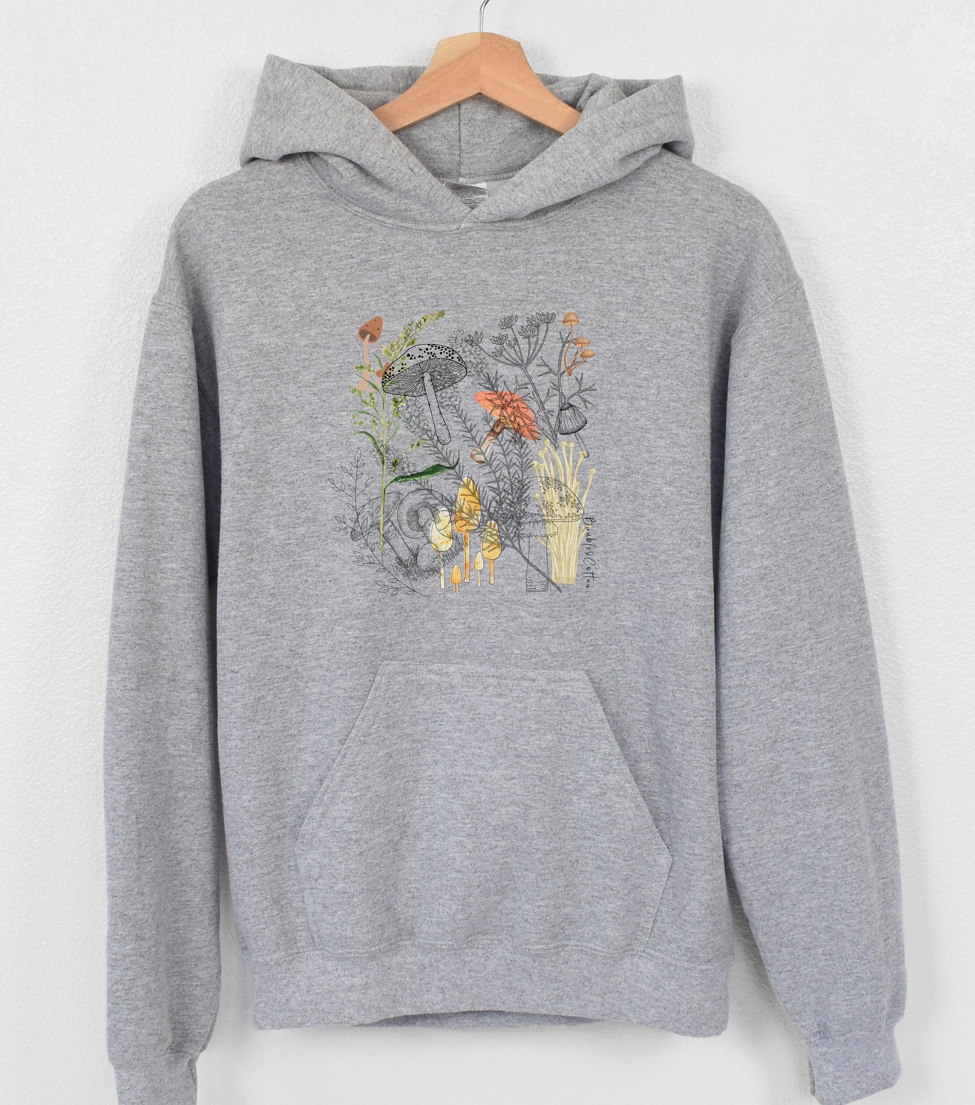 Mushroom Hoodie || Fungi Hoodie || Mycology Hooded Sweatshirt Gender Neutral Gift