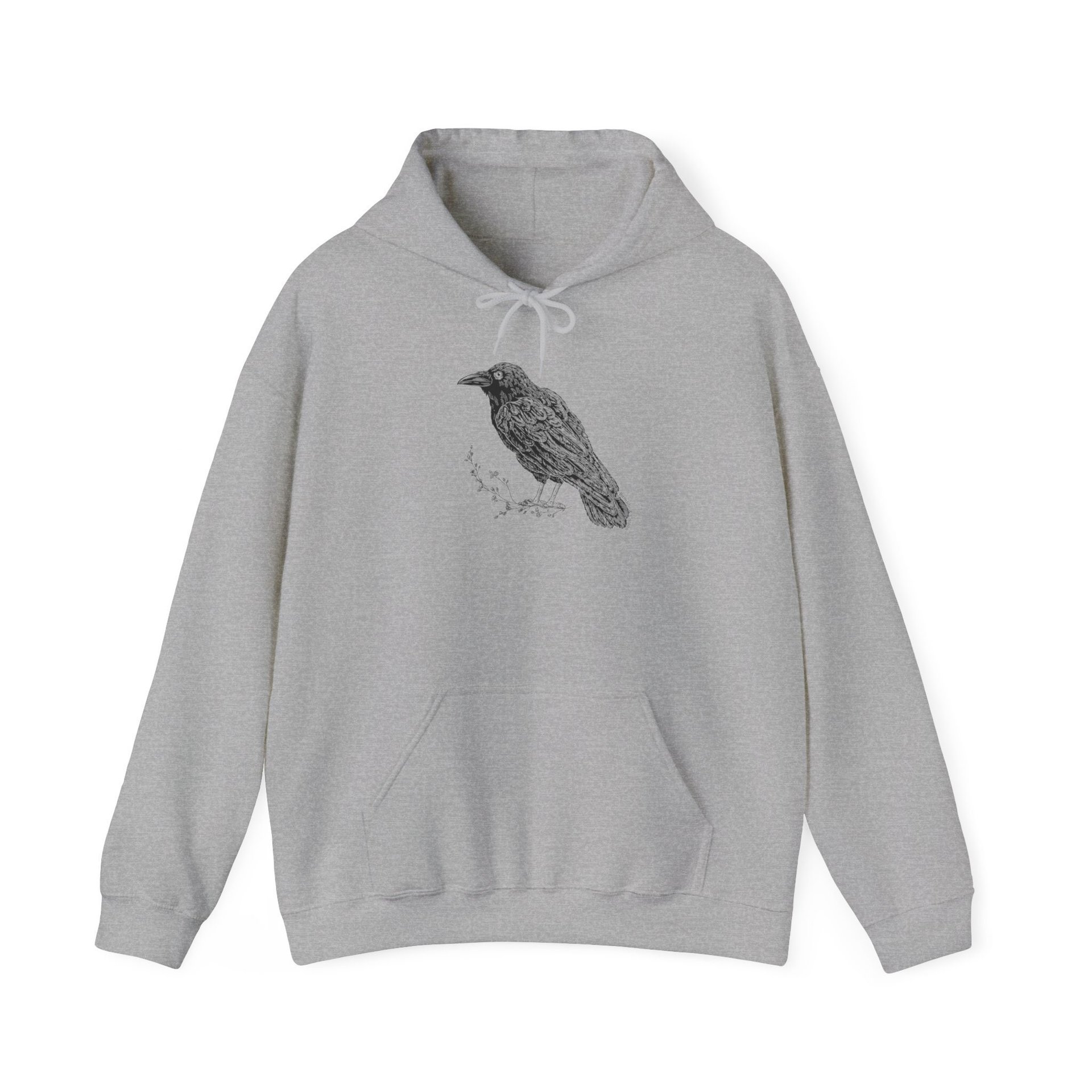 Raven Hoodie || Raven Crow Hooded Sweatshirt || Eco Hoodie || Wildlife Hoodie Gender Neutral Gift