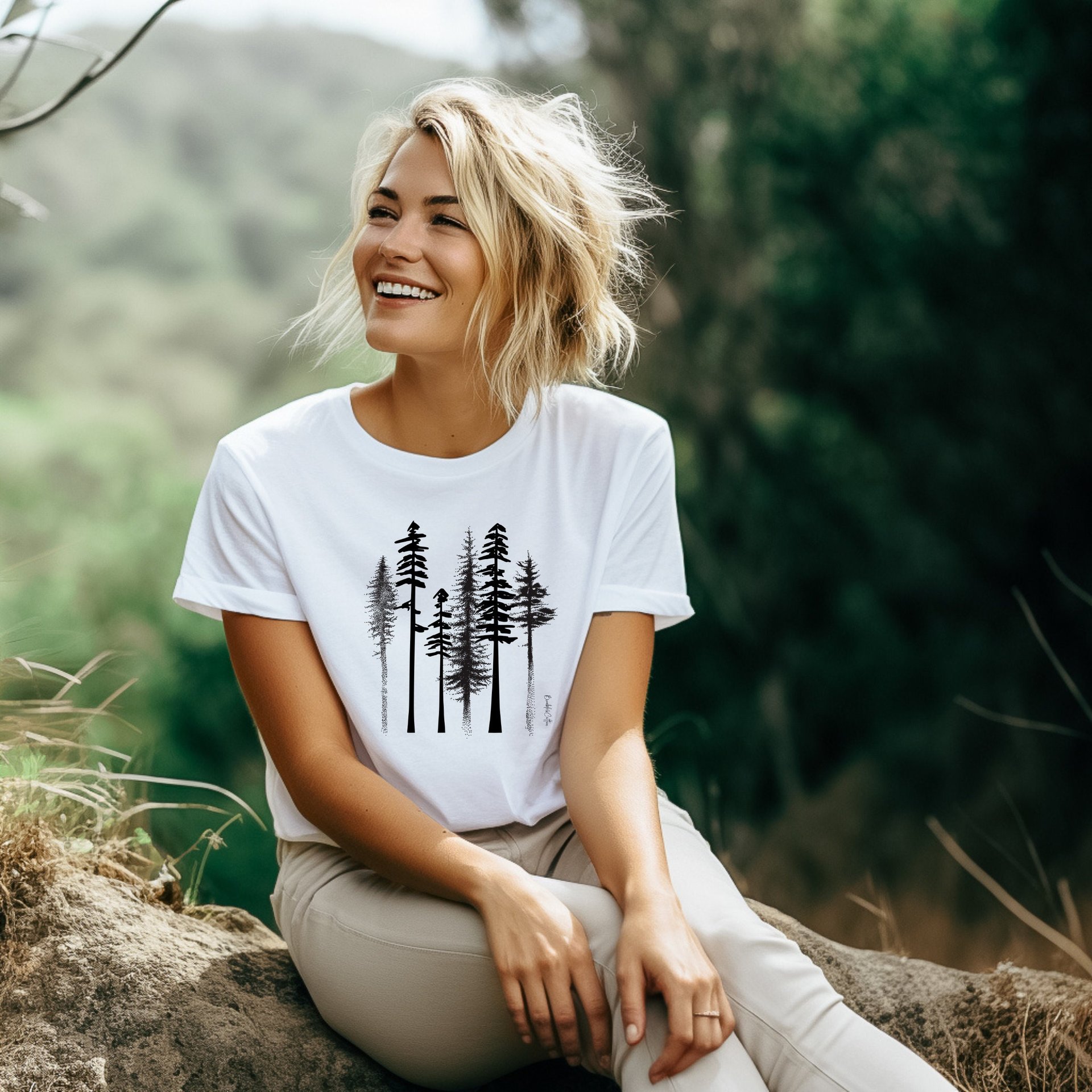 Tree Tee Shirt || Tree Lover T-shirt || Forest Tee || Gender Neutral Gift Eco T-Shirt