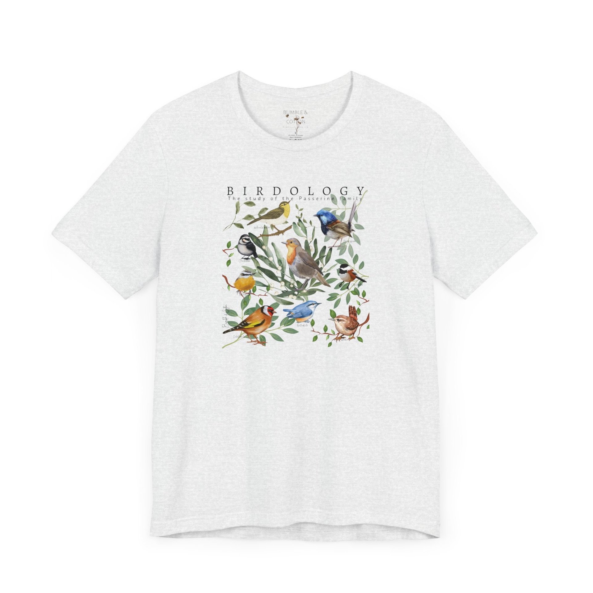 BIRDOLOGY Tee Shirt || Passerine Bird T-Shirt || Study of Birds T-shirt || Gender Neutral Gift
