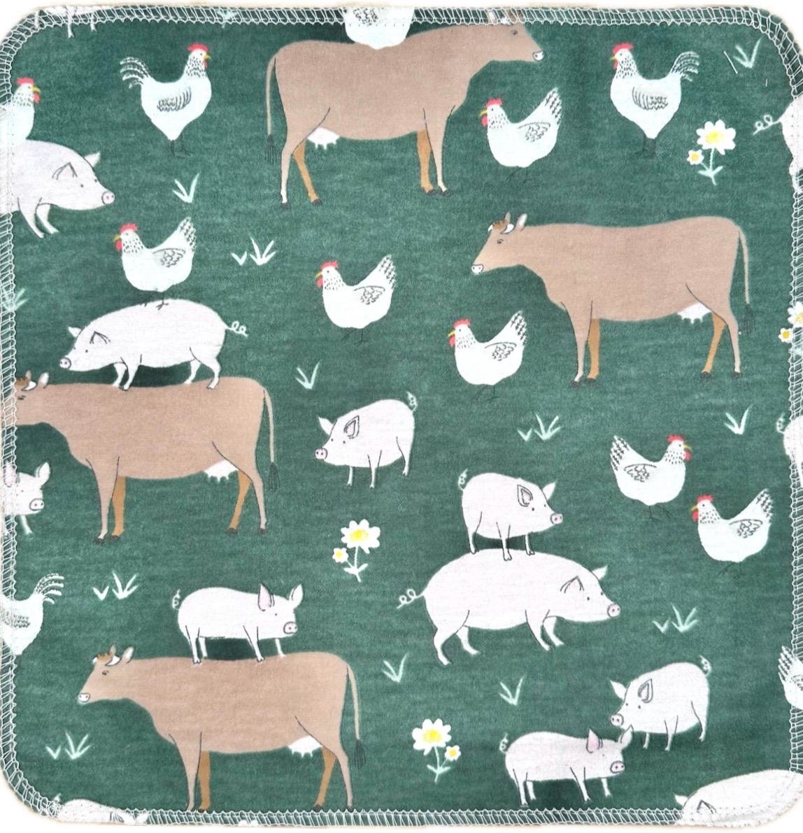Chickens Pigs & Cows Paperless Towels 