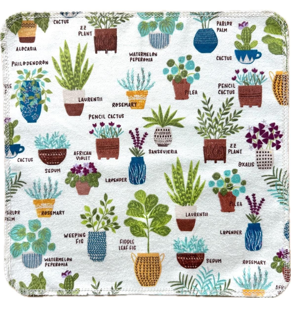 Potted Plants Paperless Towels || Unpaper Towels || Eco Sustainable Zero Waste Kitchen 12x12 Sheets