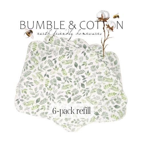 Woodland Leaves Paperless Towels || Reusable Paper Towels || Eco Kitchen Gift 12x12 Sheets || Cloth Napkins