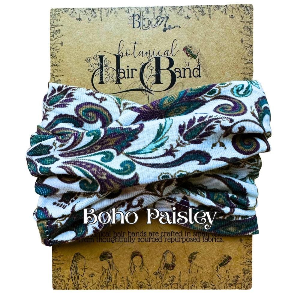 Hair Bands || Upcycled Eco gift with a Purpose || botanical hair accessories ||