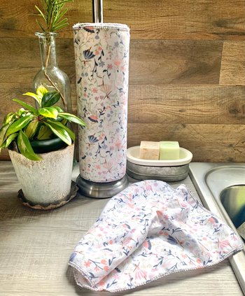 Flower Fairies Paperless Towels || Unpaper Towels || Eco Sustainable Zero Waste Kitchen 12x12 Sheets