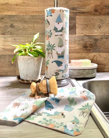 Potted Plants Paperless Towels || Unpaper Towels || Eco Sustainable Zero Waste Kitchen 12x12 Sheets