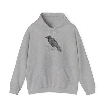 Raven Hoodie || Raven Crow Hooded Sweatshirt || Eco Hoodie || Wildlife Hoodie Gender Neutral Gift