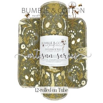 Lunar & Celestial Mushrooms Paperless Towels || Reusable Paper Towels || Artisan Series || Hazelwood