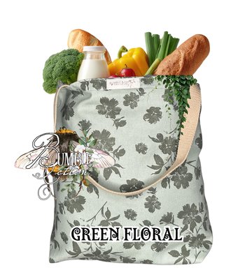 Botanical Cotton Tote Bag | Farmers Market Shopping Bag